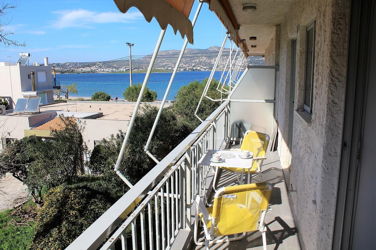 Apartment Sea View In Front Of The Beach Of Agia Marina Pórto Ráfti المظهر الخارجي الصورة